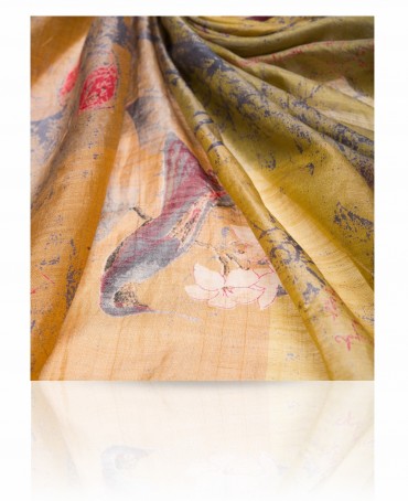 Палантин Женский SN-VINTAGE.BIRD/YELLOW